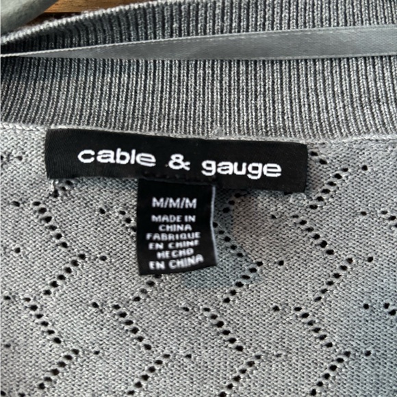 Cable & Gauge grey sweater size M - Picture 4 of 5